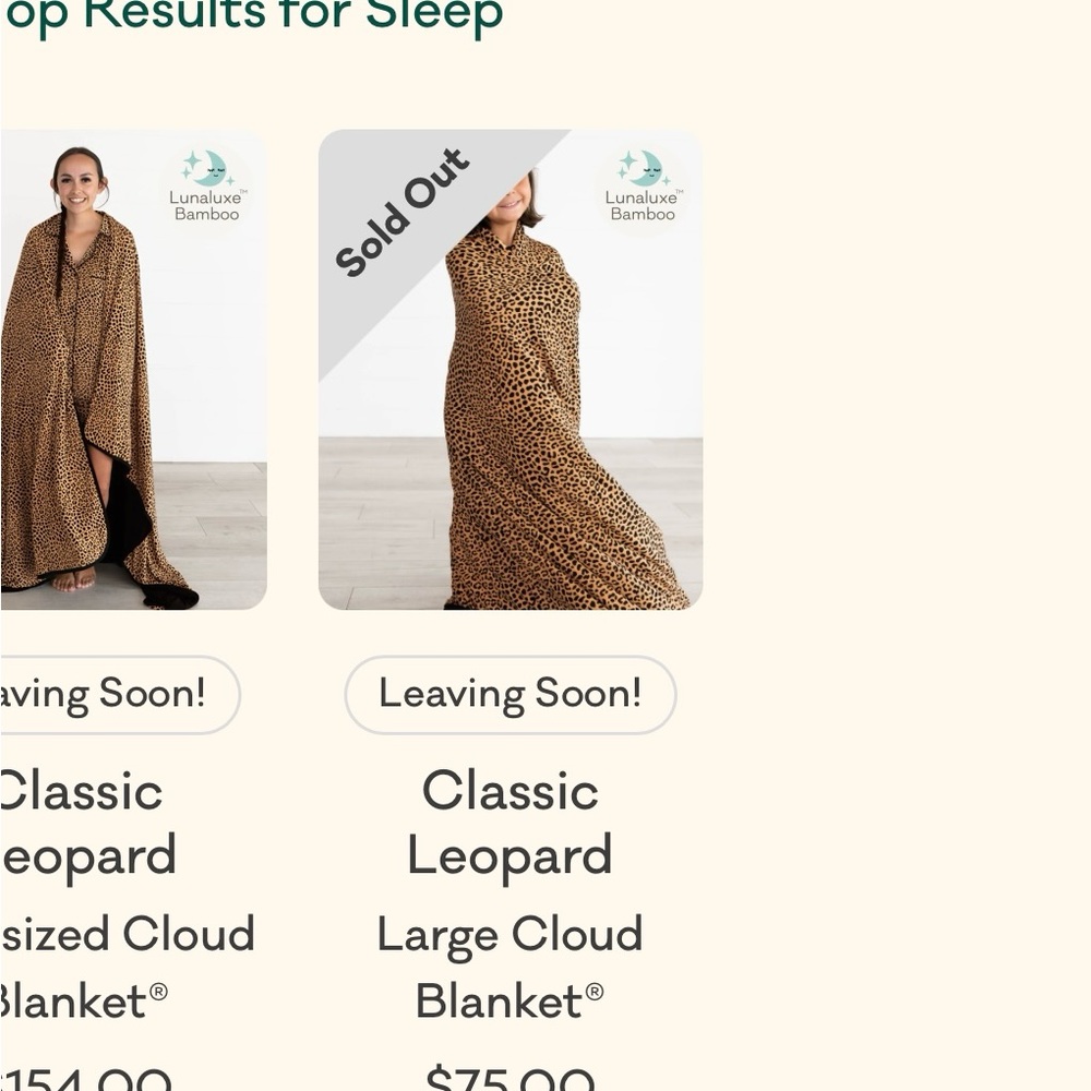 Little Sleepies Leopard Print Blanket (sold out & retiring print)
